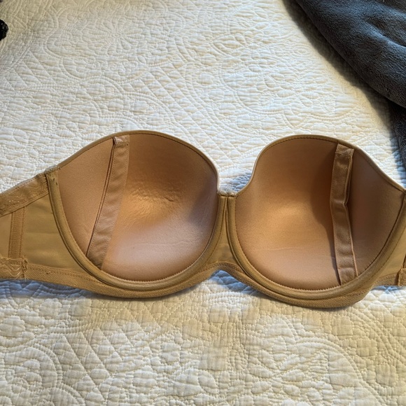 CHANGE Lingerie Strapless Nude Beige Full Moulded Cup Bra - Picture 4 of 5